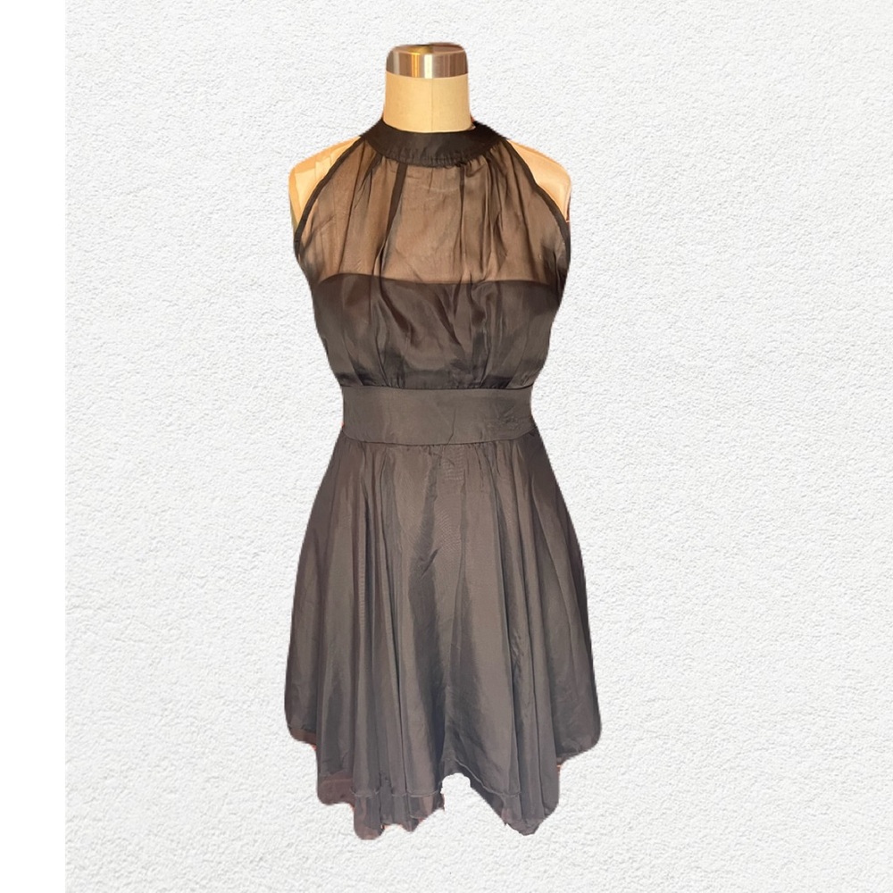 Elegant Black Halter Dress